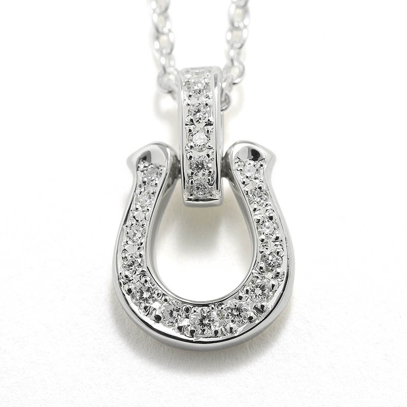 Medium Lux Horseshoe Necklace w/LG Diamond(ミディアムラックスホースシューネックレス w/ラボラトリーグロウンダイヤモンド)