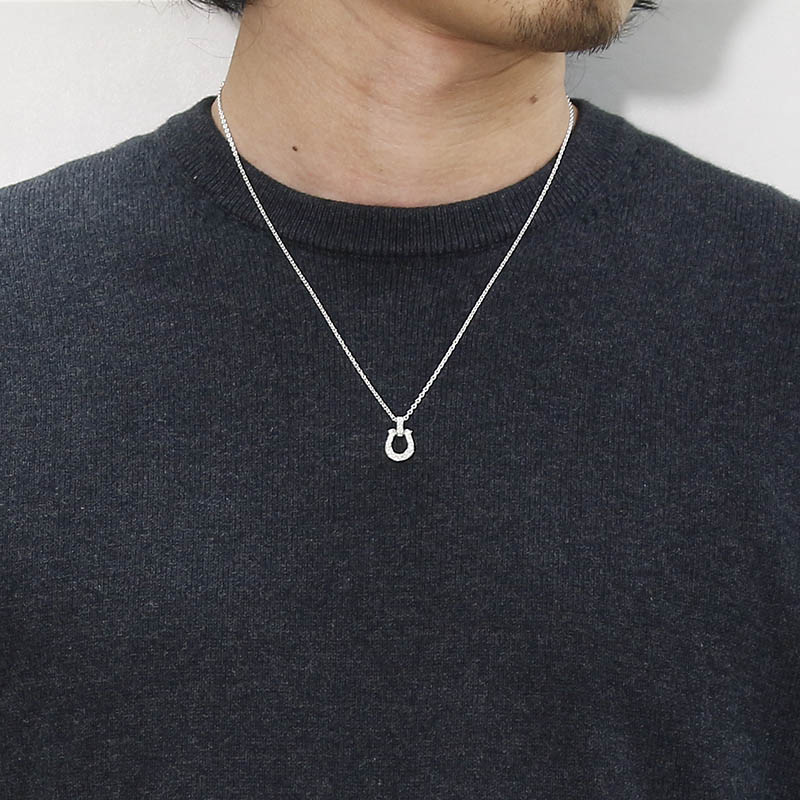 Medium Lux Horseshoe Necklace w/LG Diamond(ミディアムラックスホースシューネックレス w/ラボラトリーグロウンダイヤモンド)