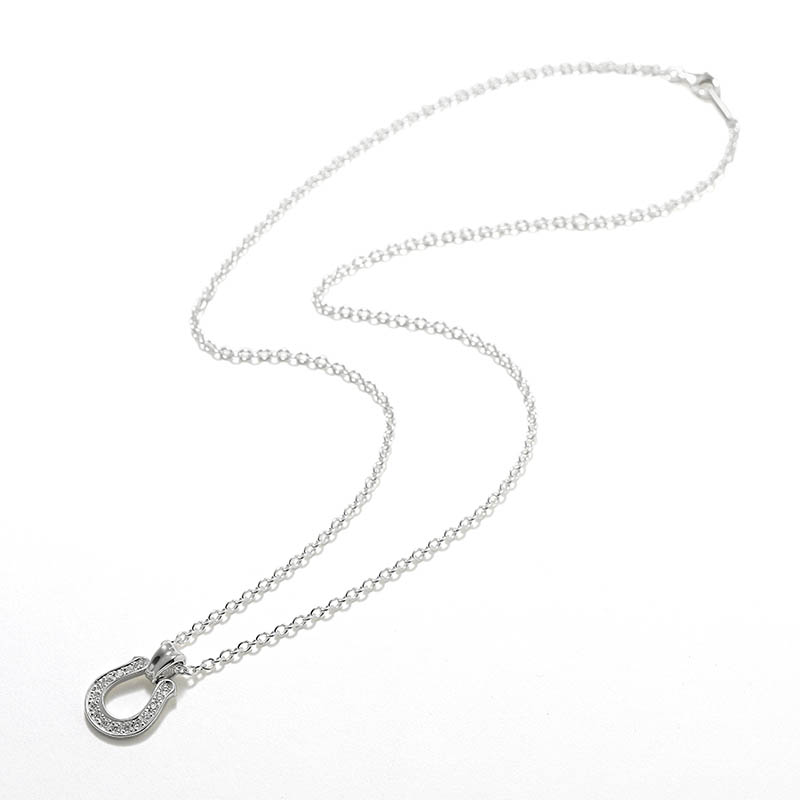Large Horseshoe Necklace w/LG Diamond（ラージホースシューネックレス w/ラボラトリーグロウンダイヤモンド）