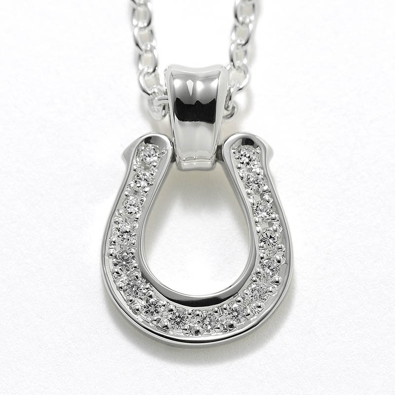 Large Horseshoe Necklace w/LG Diamond(ラージホースシューネックレス w/ラボラトリーグロウンダイヤモンド)