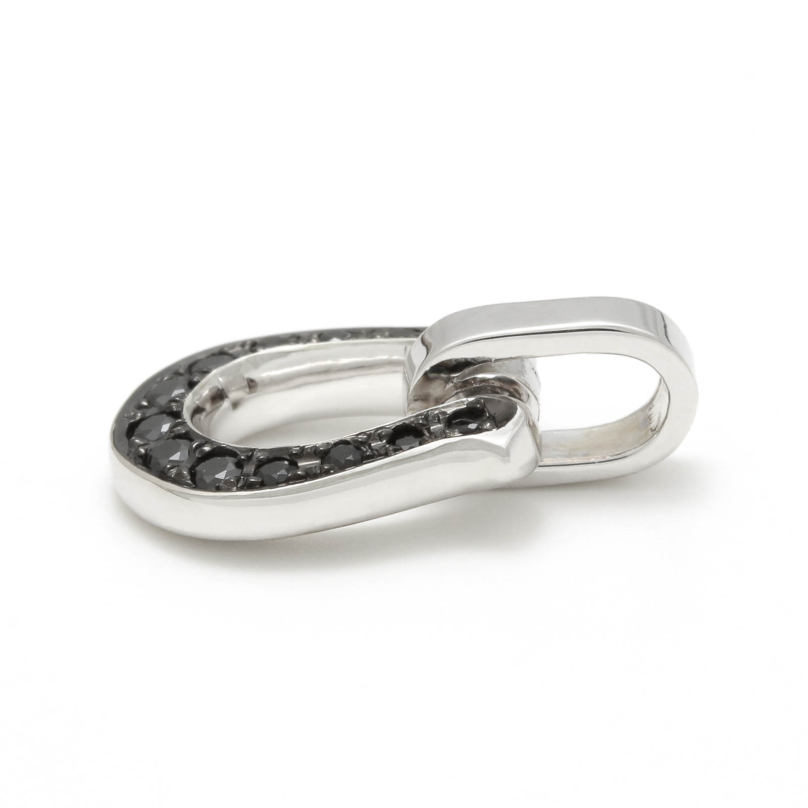 Medium Horseshoe Pendant w/Black CZ