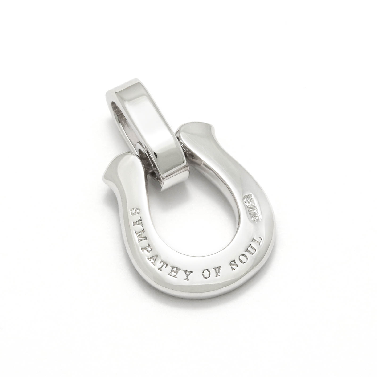 Medium Horseshoe Pendant w/Black CZ
