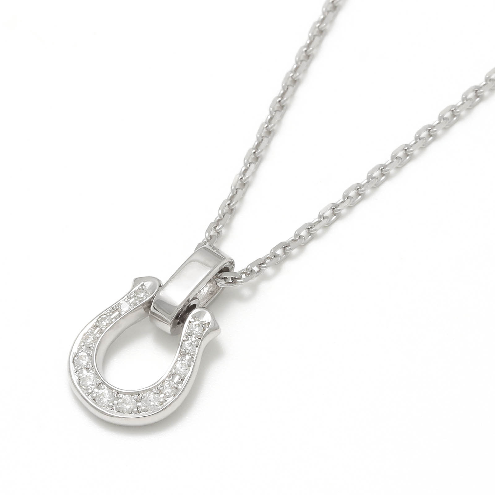 【受注販売商品 納期：約2ヶ月】Medium Horseshoe Pendant - Silver w/CZ（ミディアムホースシューペンダント -  シルバー w/CZ）　SYMPATHY OF SOUL（シンパシーオブソウル）