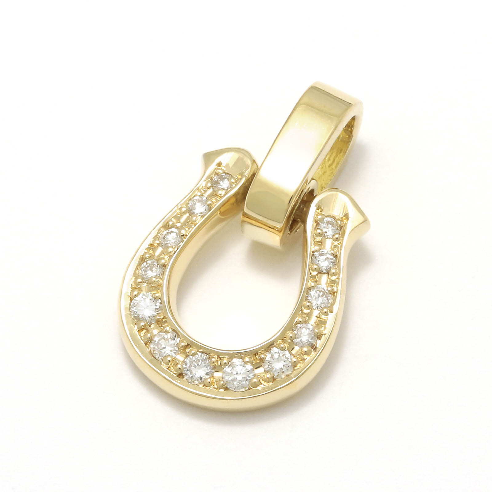 Horseshoe Amulet - K18Yellow Gold w/Diamond