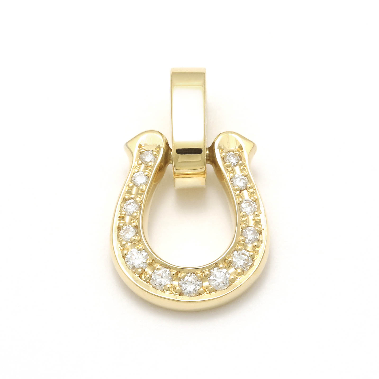 Horseshoe Amulet - K18Yellow Gold w/Diamond