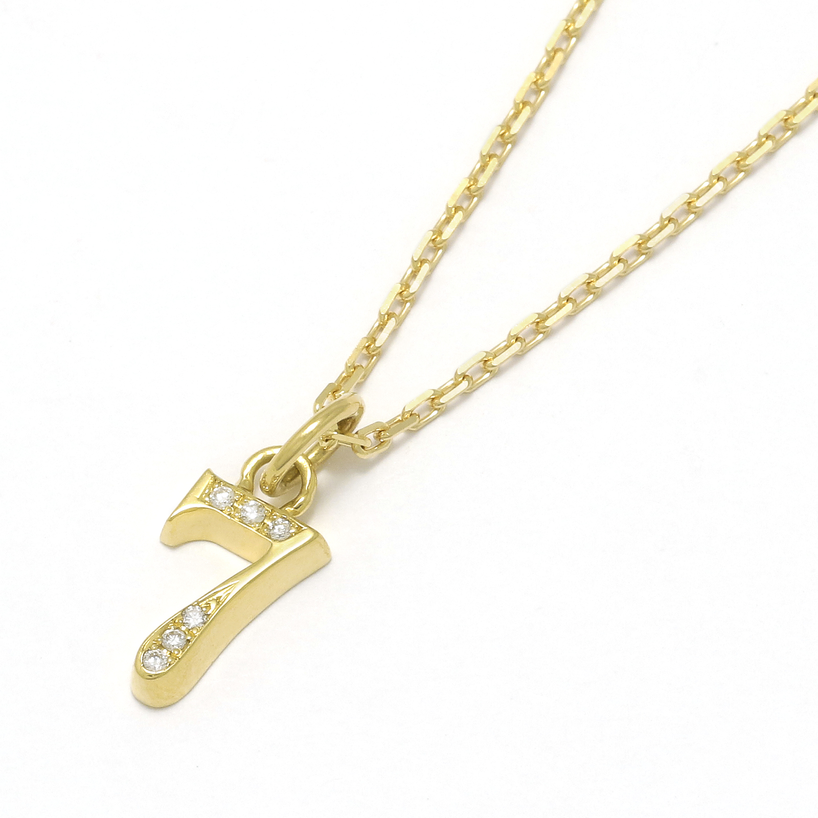 Number Pendant - K18Yellow Gold w/Diamond