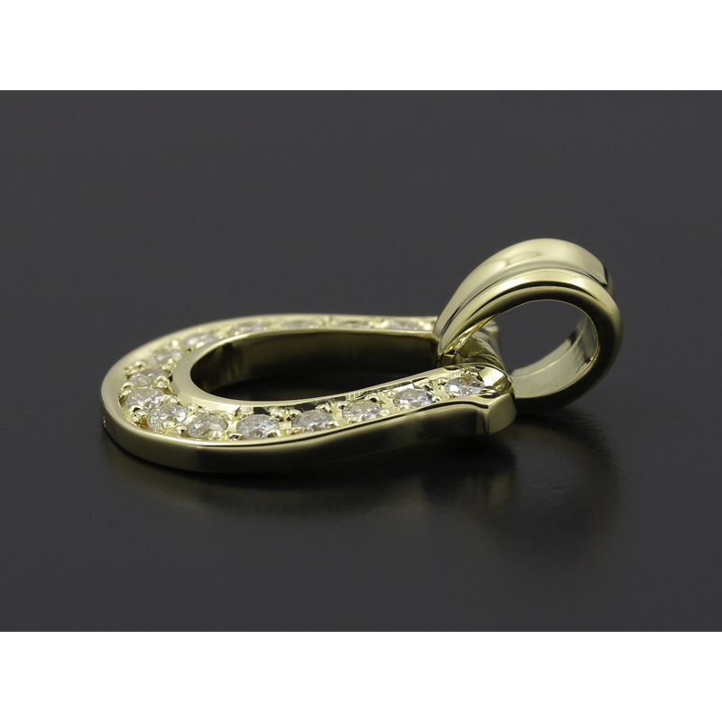 Large Horseshoe Pendant - K18Yellow Gold w/Diamond(ラージホースシューペンダント - K18イエローゴールド w/ダイヤモンド) SYMPATHY OF SOUL(シンパシーオブソウル)