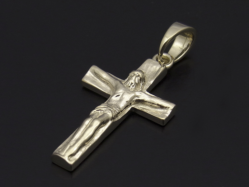 Large Divine Cross Pendant - K10Yellow Gold