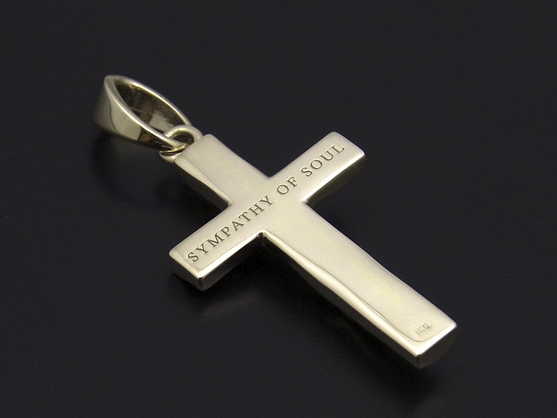 Large Divine Cross Pendant - K10Yellow Gold