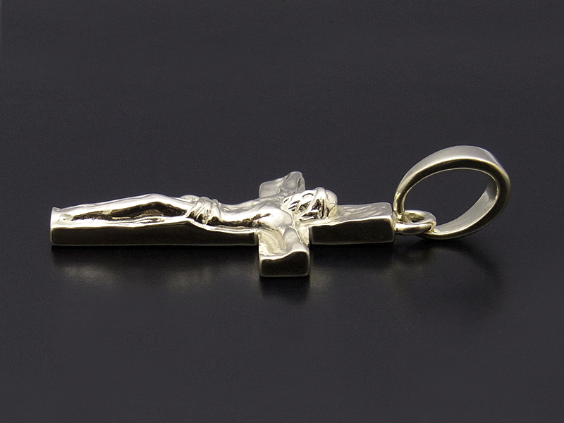 Large Divine Cross Pendant - K10Yellow Gold