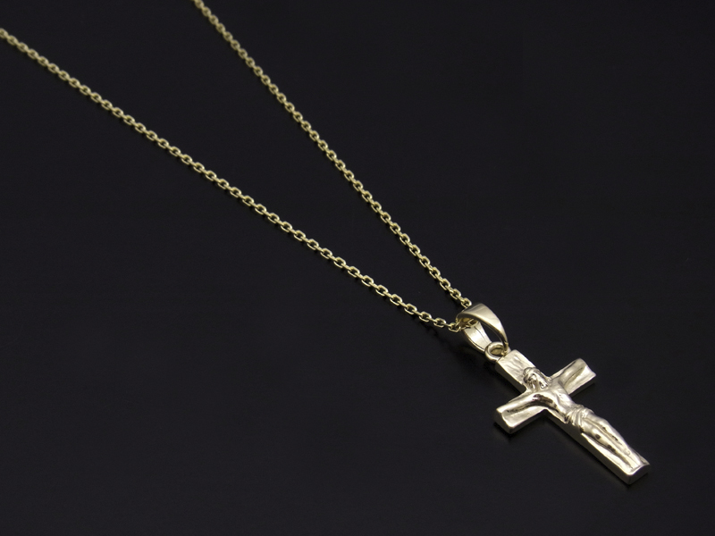 Large Divine Cross Pendant - K10Yellow Gold