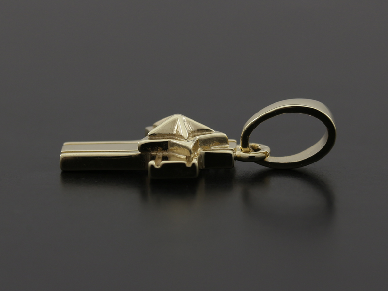 Star Cross Pendant - K10 Yellow Gold