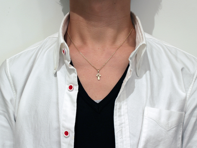 Star Cross Pendant - K10 Yellow Gold