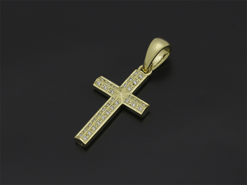 SYMPATHY OF SOUL（シンパシーオブソウル） Ridge Cross Pendant Small