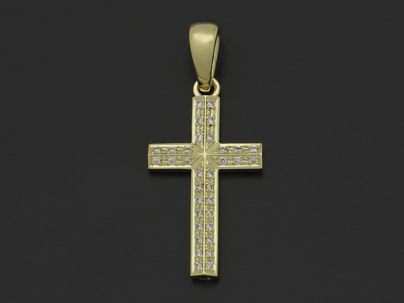 SYMPATHY OF SOUL（シンパシーオブソウル） Ridge Cross Pendant Small