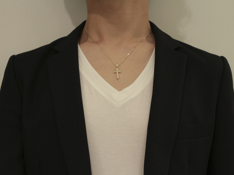 SYMPATHY OF SOUL（シンパシーオブソウル） Ridge Cross Pendant Small