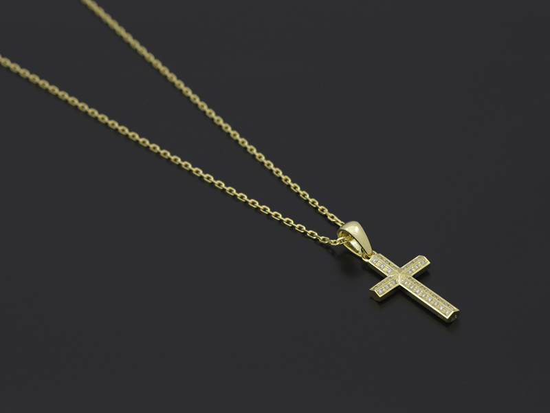 SYMPATHY OF SOUL（シンパシーオブソウル） Ridge Cross Pendant Small