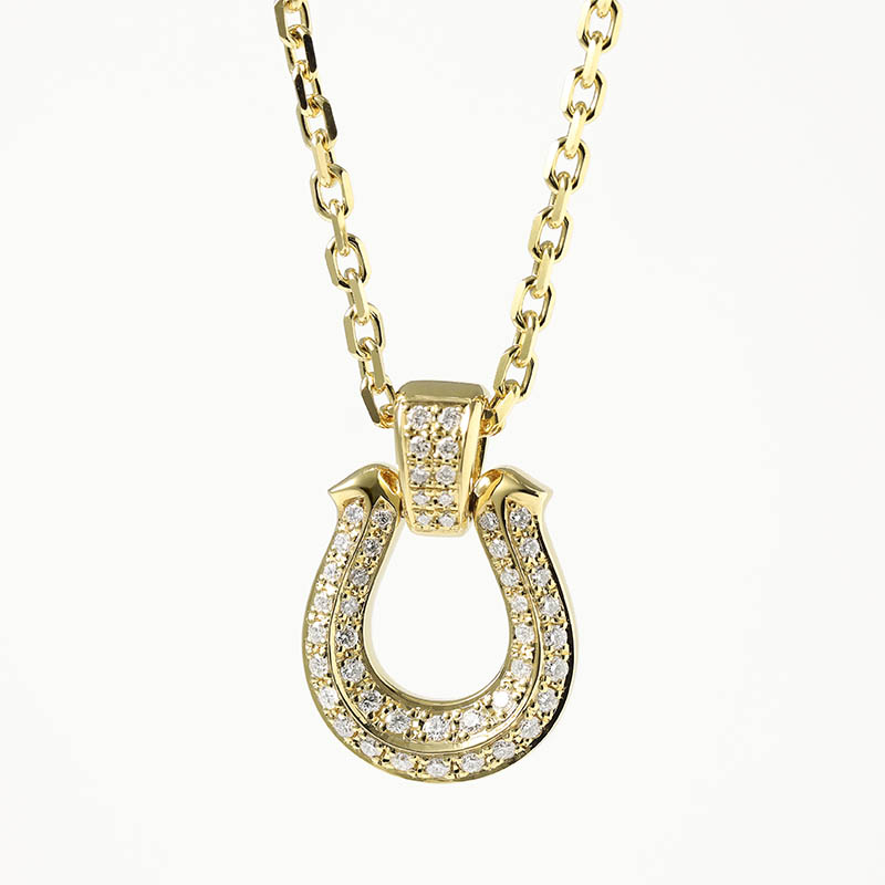 Horseshoe XL Pendant Premium - K18Yellow Gold w/Diamond