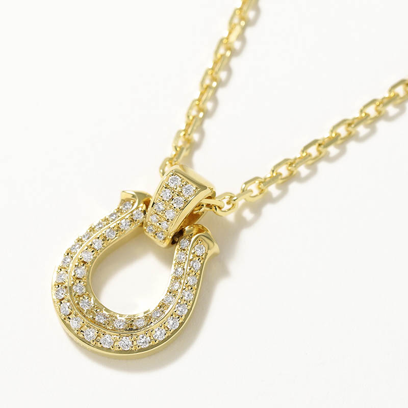 Horseshoe XL Pendant Premium - K18Yellow Gold w/Diamond