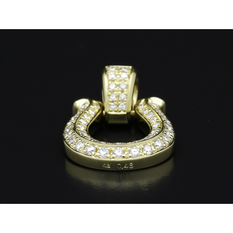 Horseshoe XL Pendant Premium - K18Yellow Gold w/Diamond