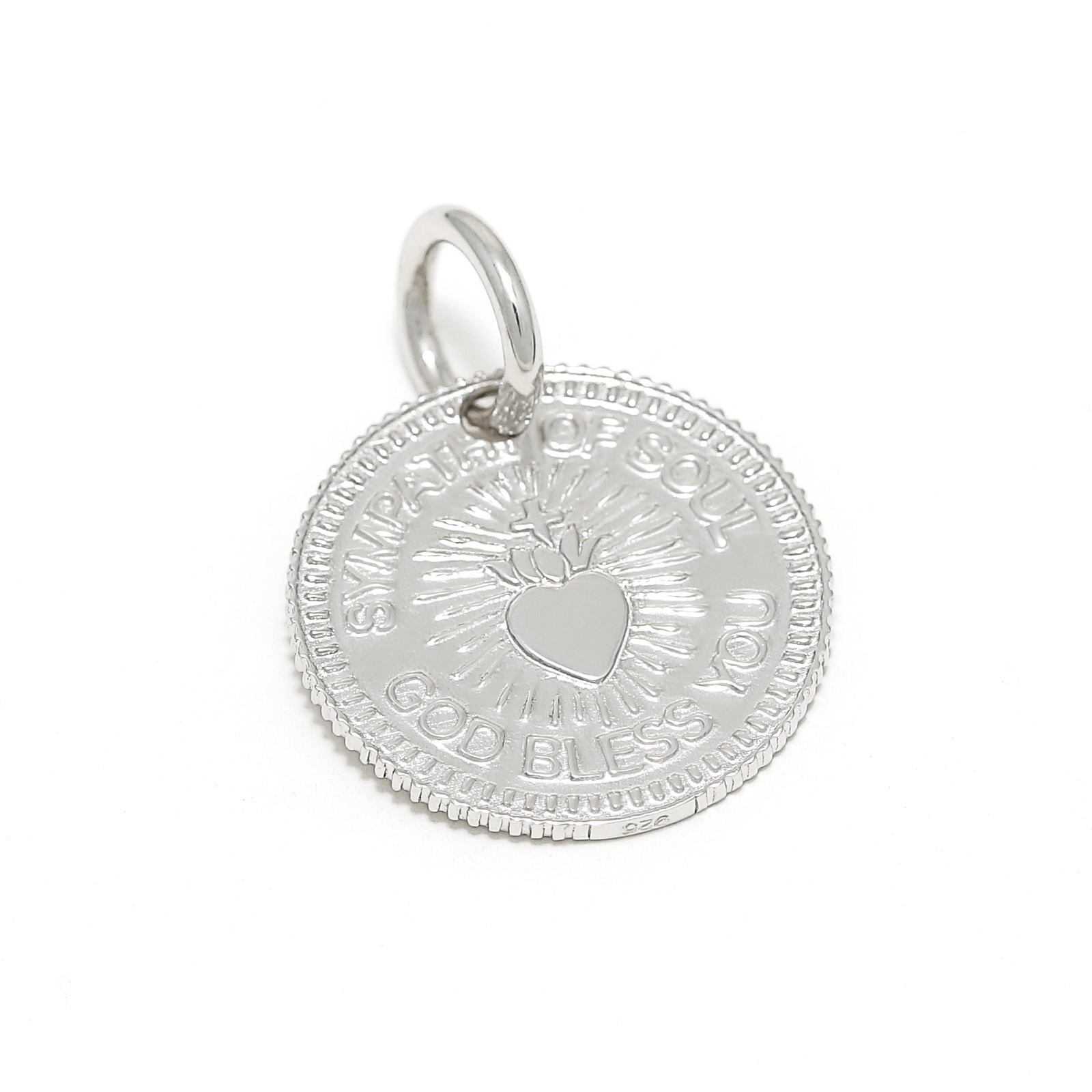 Bless Coin Charm - Silver