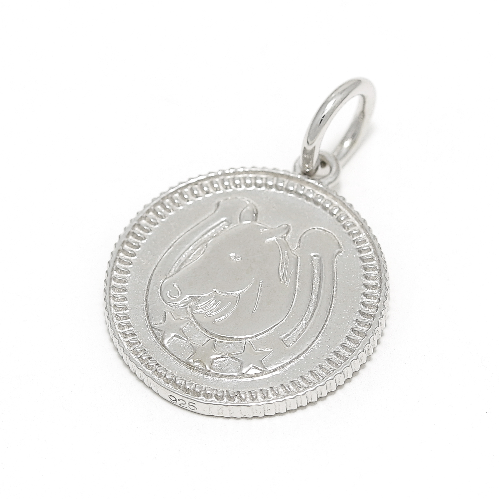Medium Ever Fortune Coin Charm - Silver