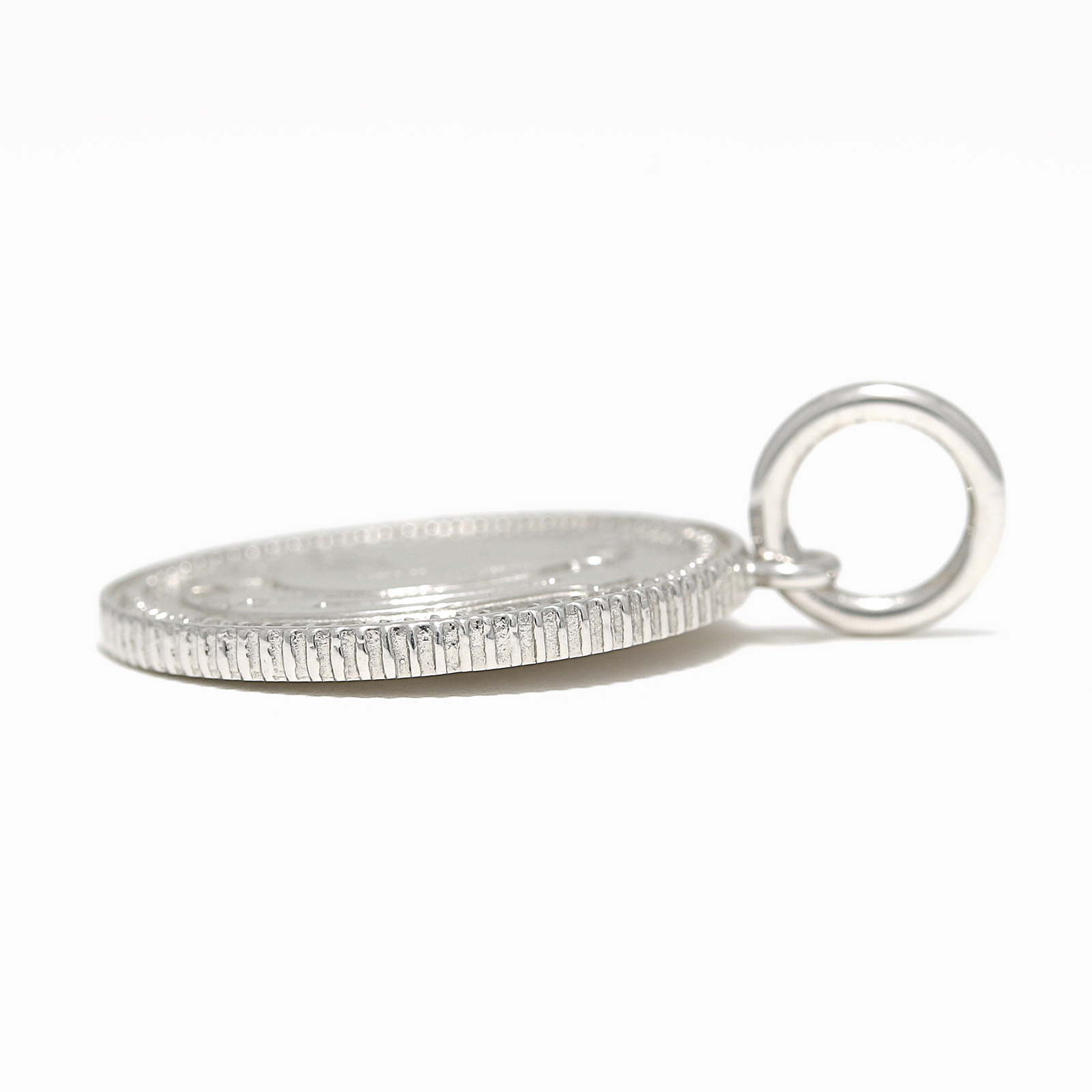 Medium Ever Fortune Coin Charm - Silver