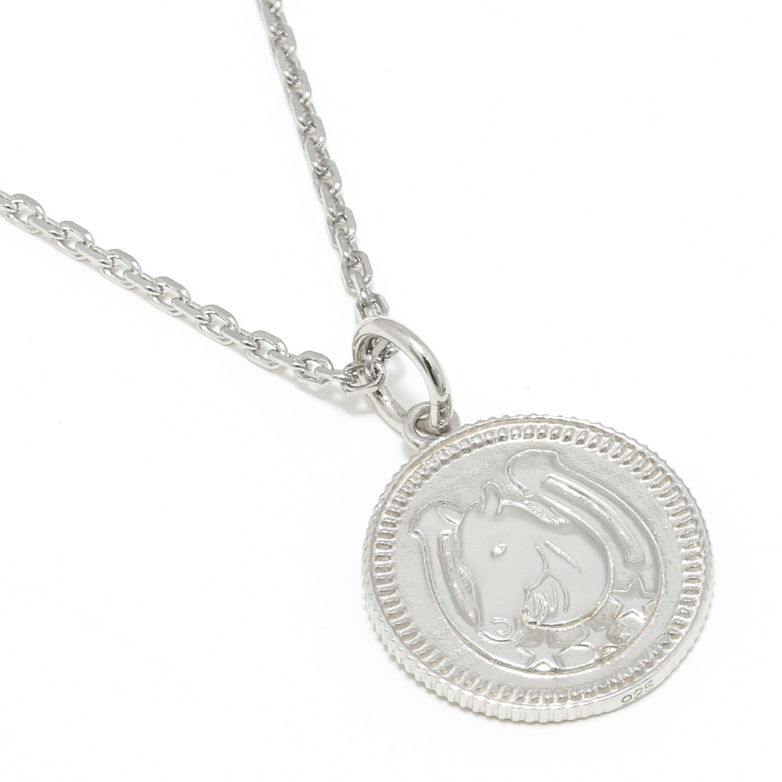Medium Ever Fortune Coin Charm - Silver