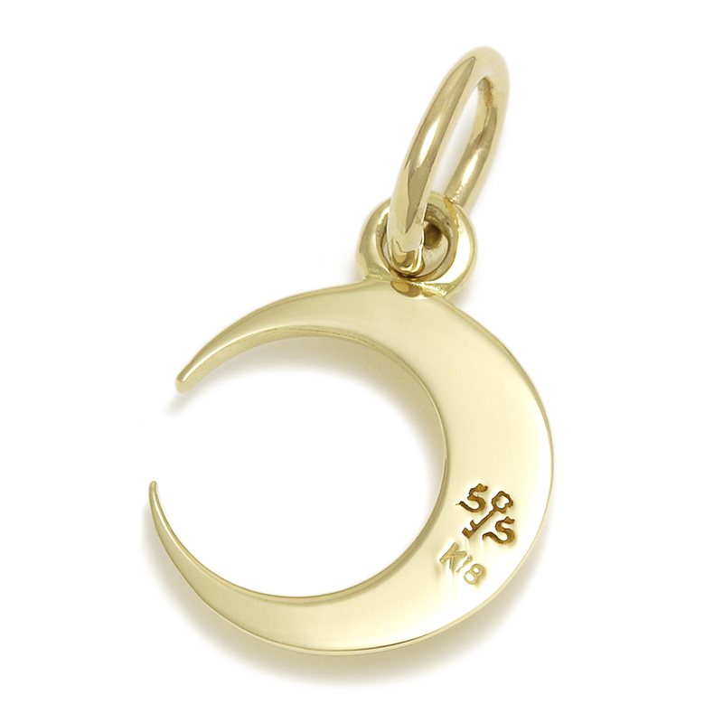 Small Moon Charm - K18Yellow Gold