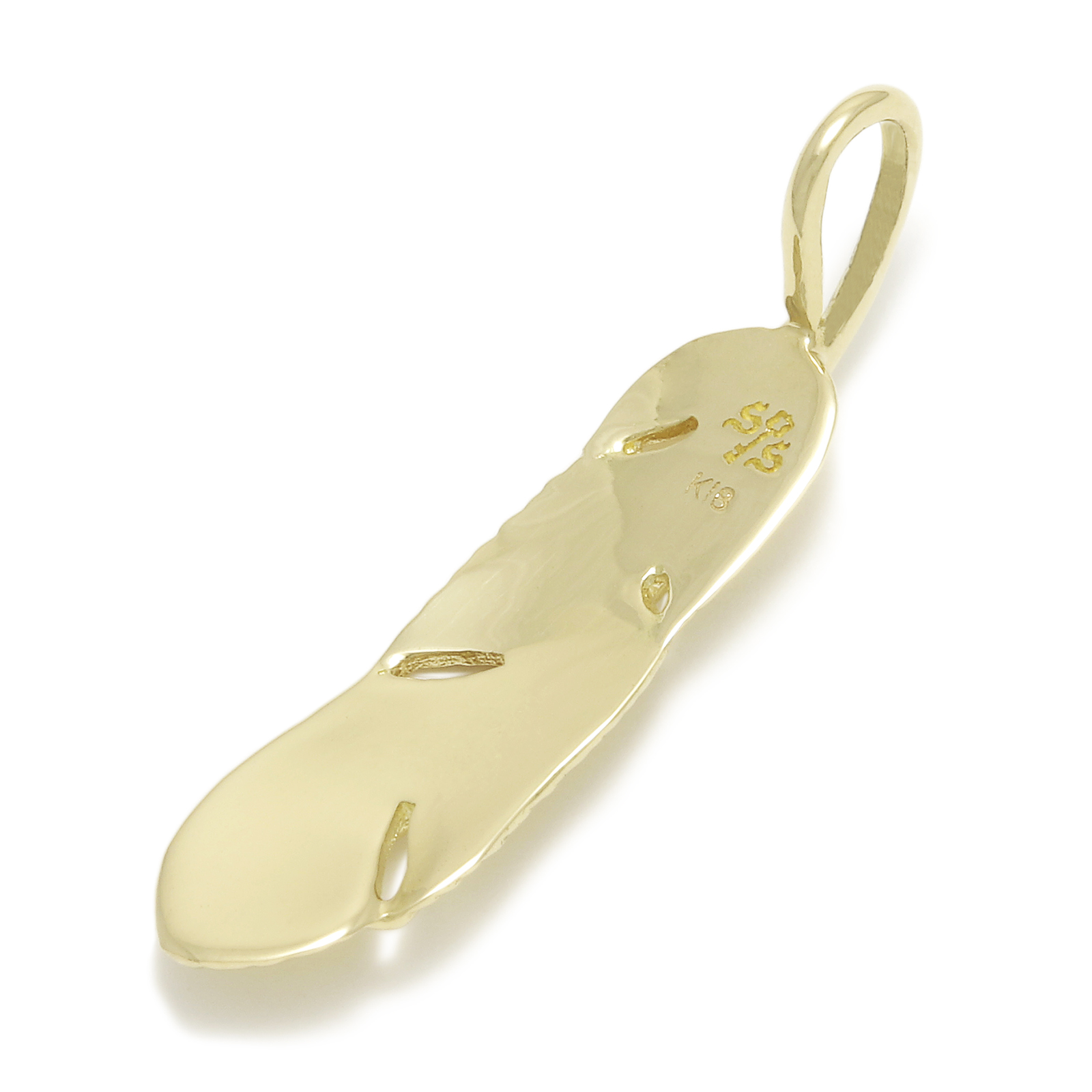Small Feather Charm - K18Yellow Gold