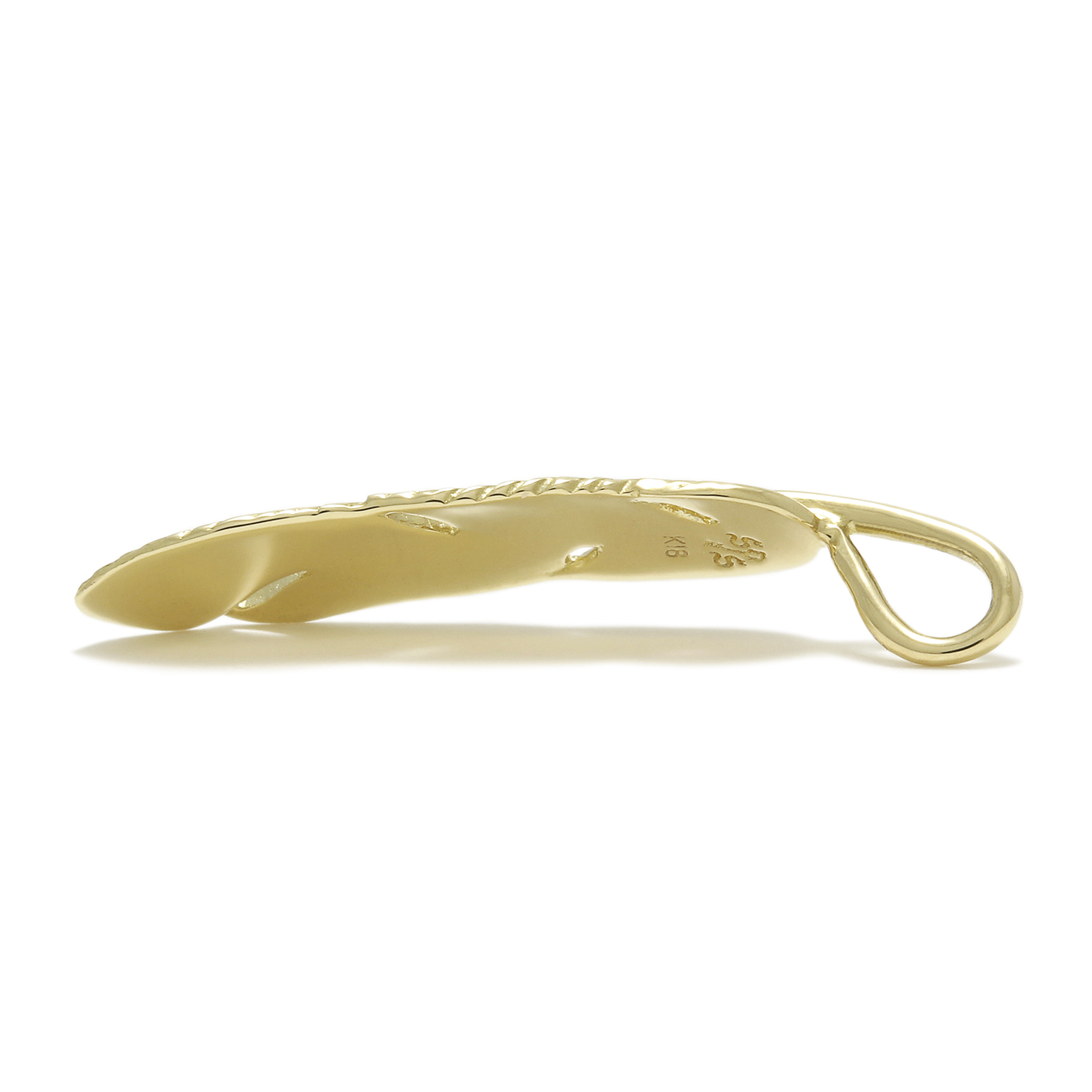 Small Feather Charm - K18Yellow Gold