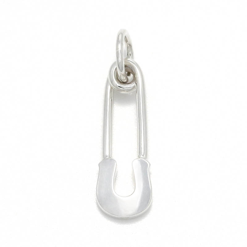 Safety Pin Charm - Silver