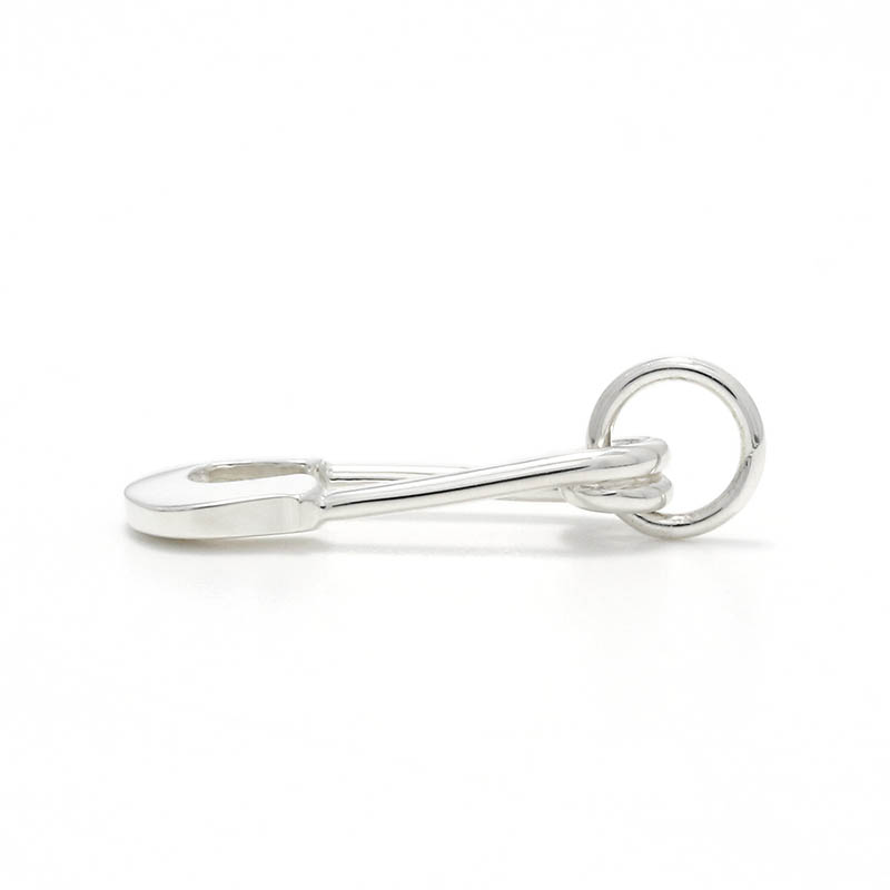 Safety Pin Charm - Silver