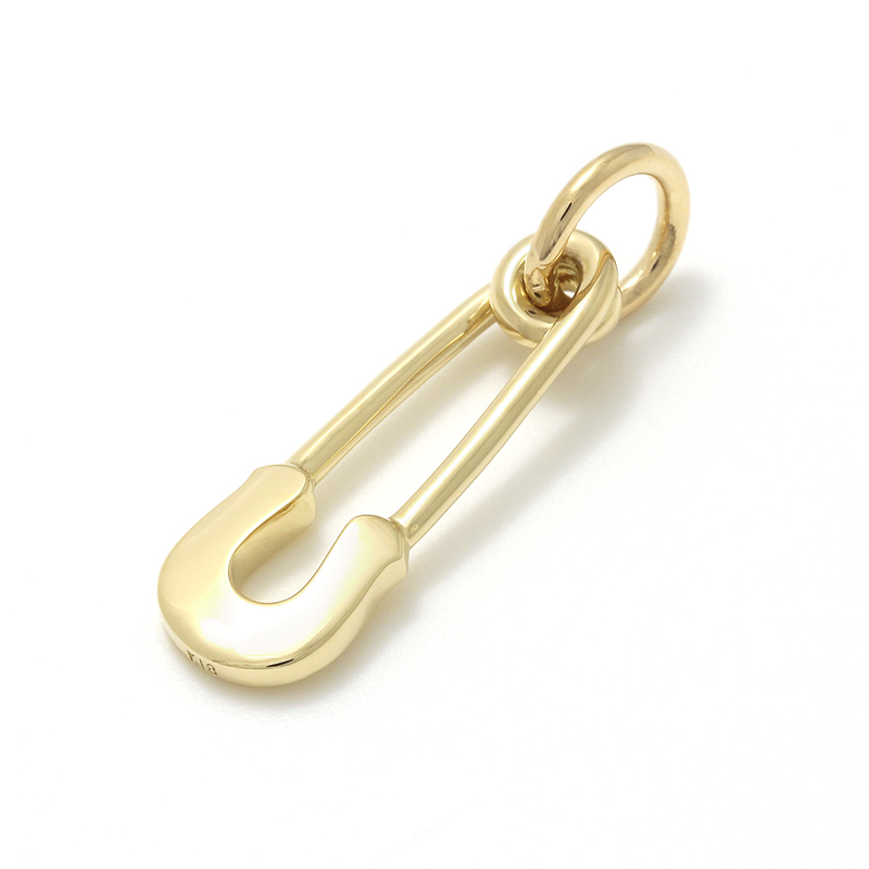 Safety Pin Charm - K18Yellow Gold