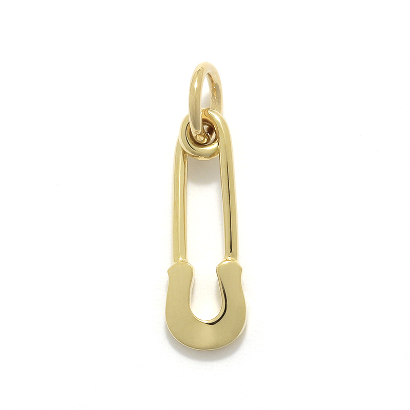 Safety Pin Charm - K18Yellow Gold