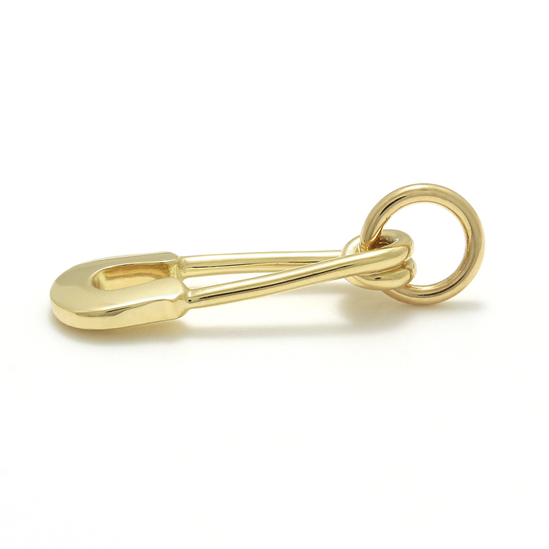 Safety Pin Charm - K18Yellow Gold