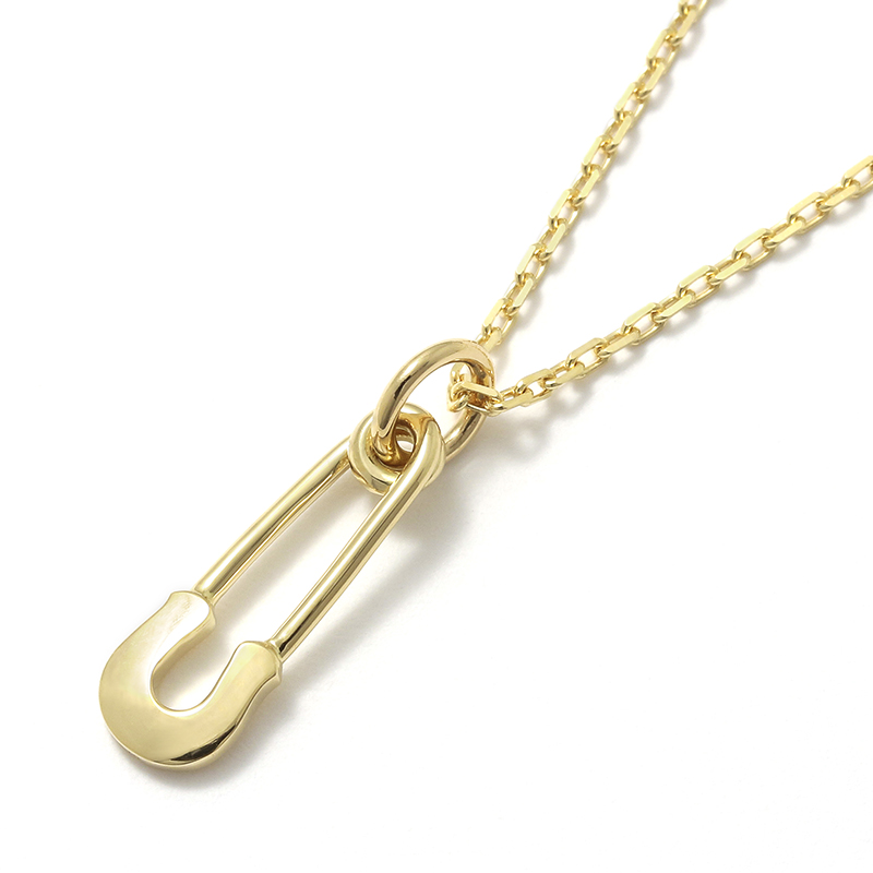 Safety Pin Charm - K18Yellow Gold