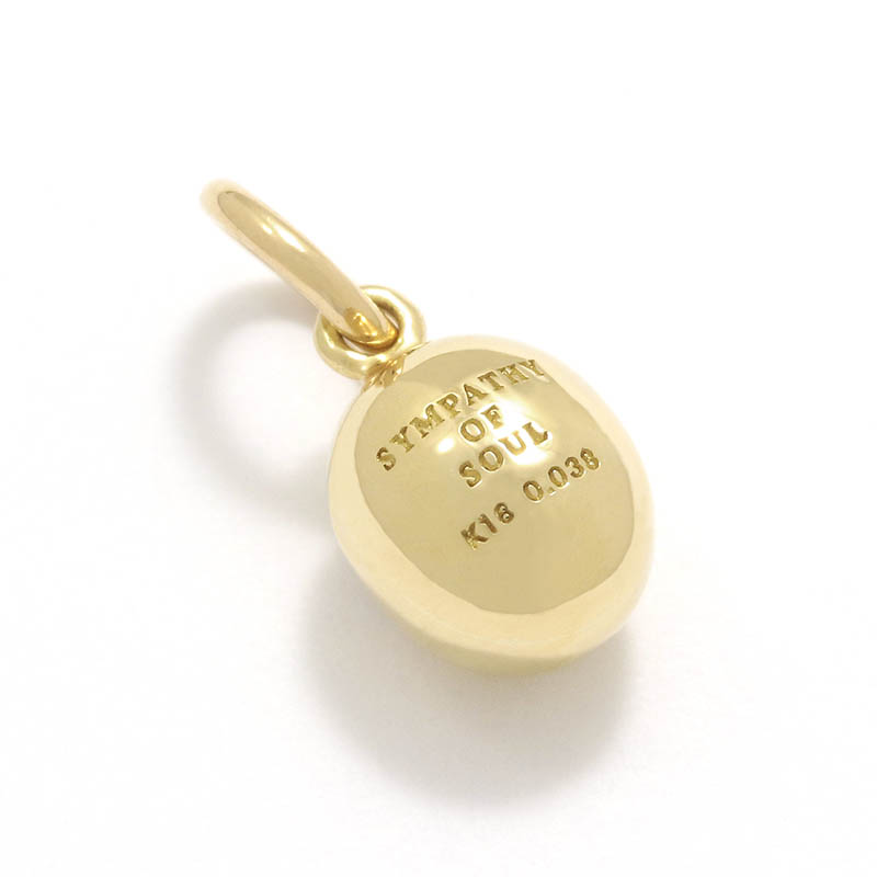 Sweet Skull Charm - K18Yellow Gold w/Diamond