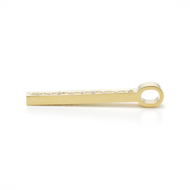 Rod Pendant - K18Yellow Gold w/Diamond