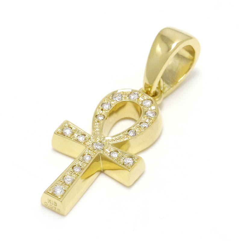 【受注販売商品 ※納期：約2ヶ月】Ankh Pendant - K18Yellow Gold w/Diamond（アンクペンダント -  K18イエローゴールド w/ダイヤモンド）　SYMPATHY OF SOUL（シンパシーオブソウル）