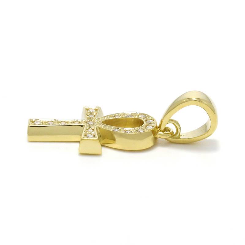 Ankh Pendant - K18 Yellow Gold w/Diamond