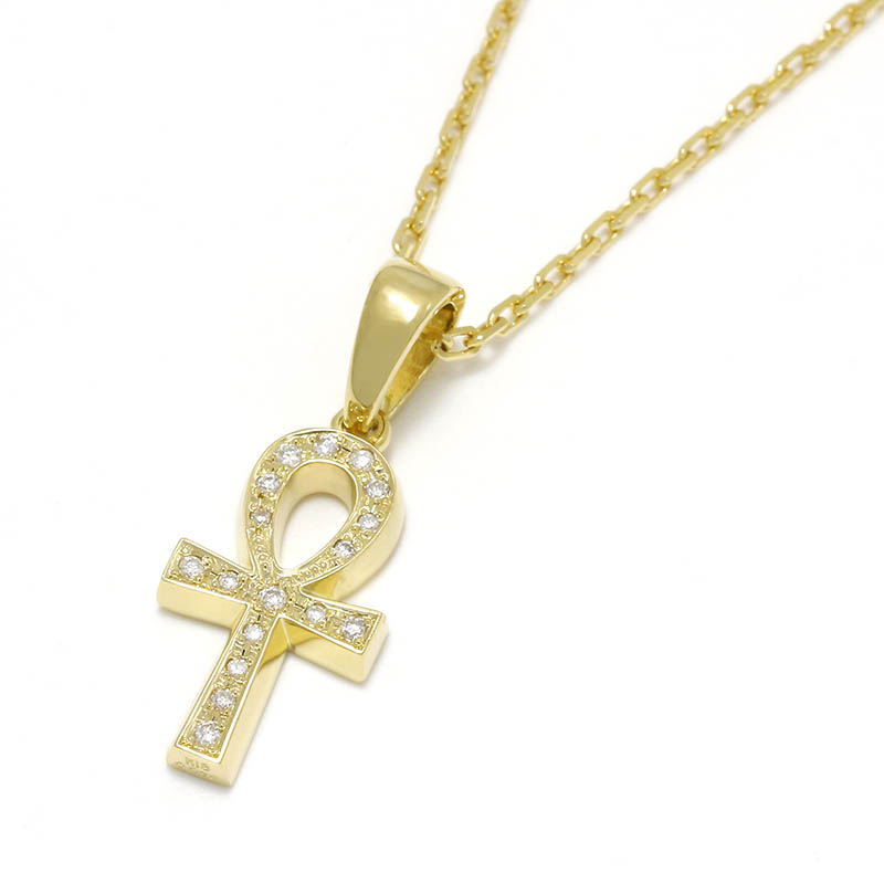 【受注販売商品 ※納期：約2ヶ月】Ankh Pendant - K18Yellow Gold w/Diamond（アンクペンダント -  K18イエローゴールド w/ダイヤモンド）　SYMPATHY OF SOUL（シンパシーオブソウル）