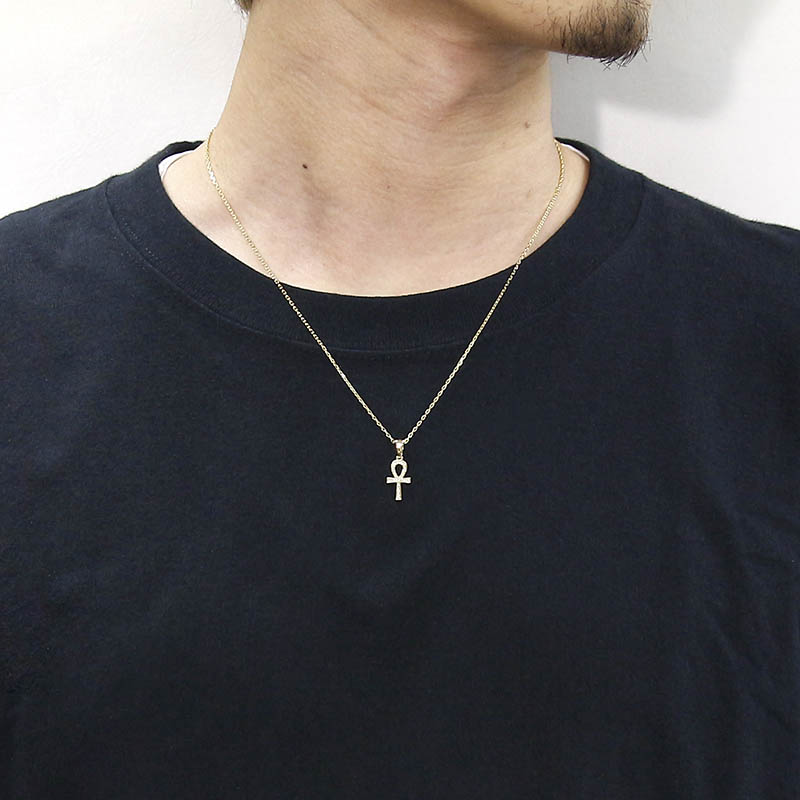 Ankh Pendant - K18 Yellow Gold w/Diamond