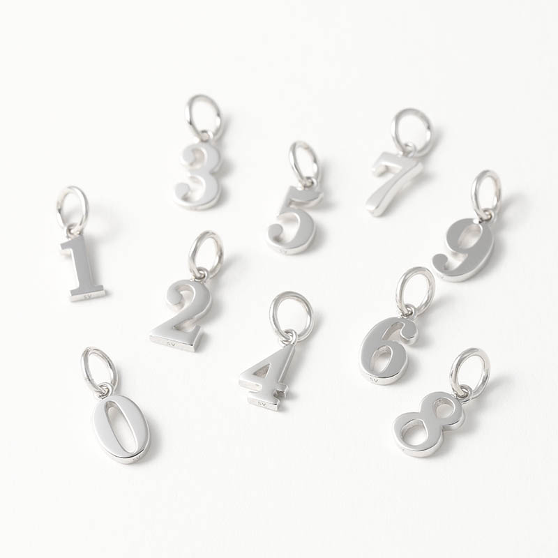 Alphanumeric Charm - Silver