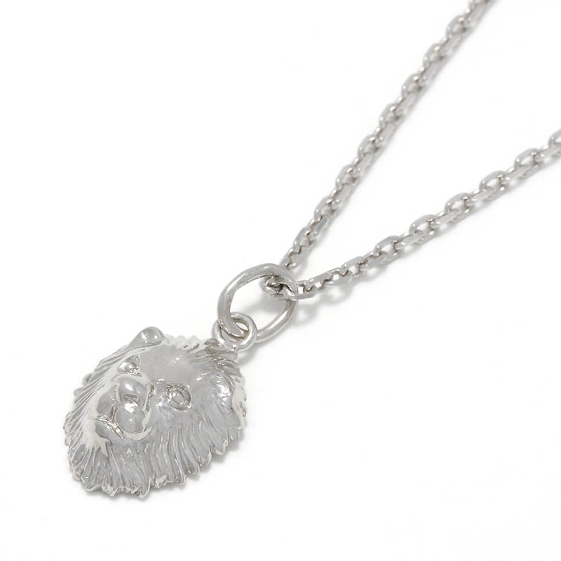 Small Lion Head Charm - Silver