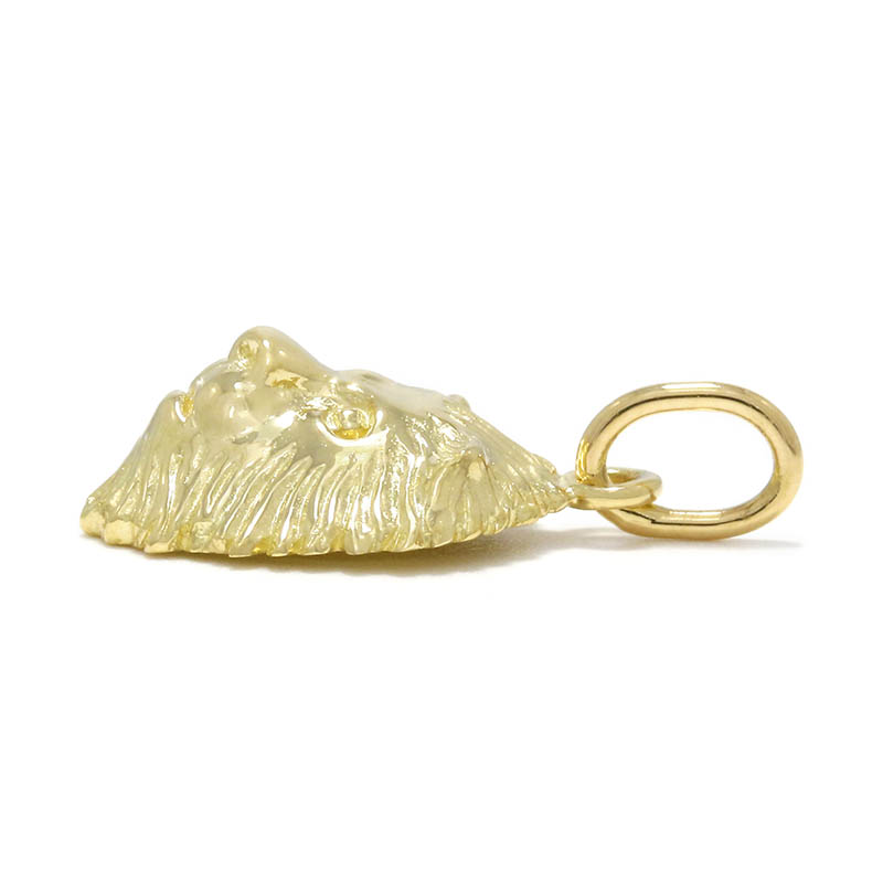 Small Lion Head Charm - K18Yellow Gold