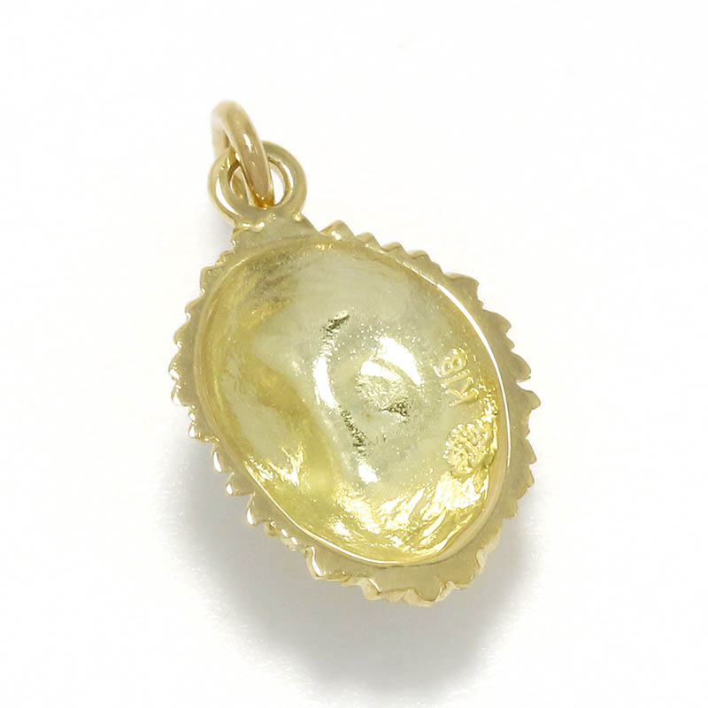 Small Lion Head Charm - K18Yellow Gold