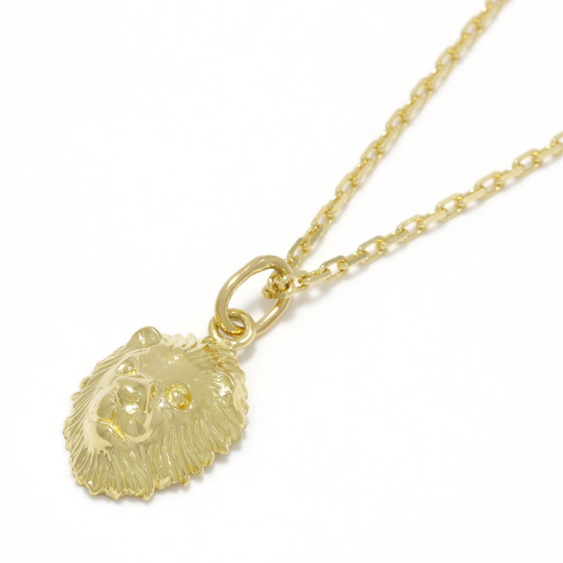 Small Lion Head Charm - K18Yellow Gold