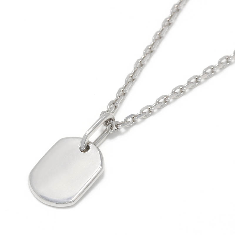 Small Dog Tag Charm - Silver