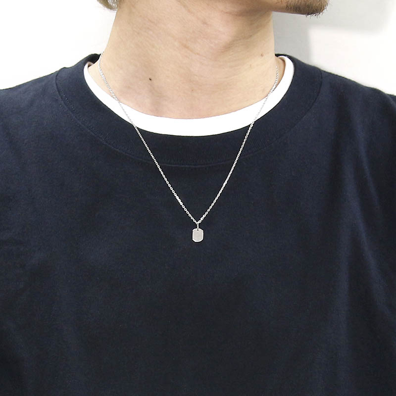 Small Dog Tag Charm - Silver
